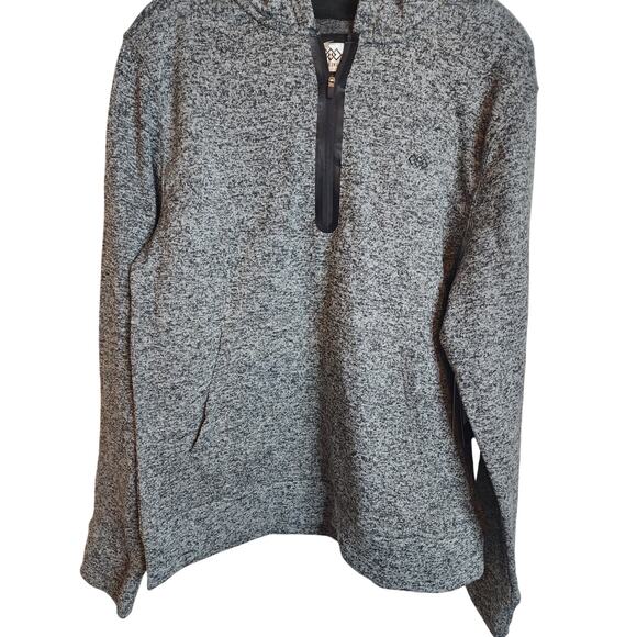 Leg3nd Quarter Zip Hooded Sweatshirt/Jacket, Charcoal, NWT - Picture 2 of 6